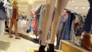 Candid voyeur incredible tight fit blonde showing cheeks shopping - 1 ...-4