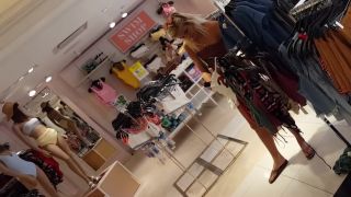 Candid voyeur incredible tight fit blonde showing cheeks shopping - 1 ...-7