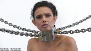 porn video 45 foot fetish heels bdsm porn | Metal Bondage – MB462 – Yasmine in the Giraffe Collar | chain leash-4