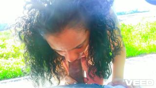 Cosplay Brown PUBLIC BLOWJOB CAMPSITE EBONY BROWN SKIN COSPLAY BIG TITS SEXY NIPPLES-5