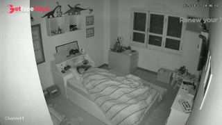 [Sleeping.Porn] Chubby girl chilling in the bed after birthday party, hidden cam-1