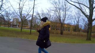 Cute teen swallows cum for cash public blowjob in the park by Eva El ...-9