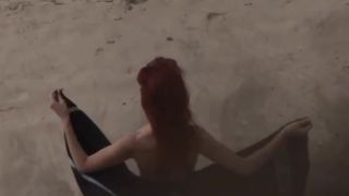 Quirky redhead fucked on a  beach-9