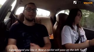 [Amateur] Girl jerks off a guy and masturbates herself while driving in public (talk)-1