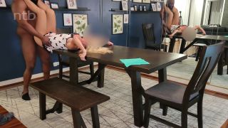 Cuckold white wife smears that fat wedding ring while rubbing bbc juice.-1