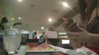 Pt 1Helenas Cock Quest - Helena Eating 2 Public Restaurant-6