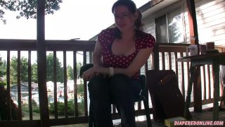 Diaperedonline2Savannah Savannah POV Diapered in Backyard-3