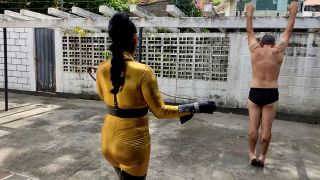 adult video clip 24 Latin Beauties In High Heels: Afae 15 Foot Bullwhipping By The Absolute Queen Of The Bullwhip Ama K | male slave | femdom porn bdsm lesbi-3