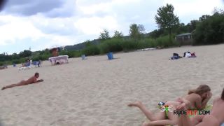 Shy couple caught on the nudist  beach-9