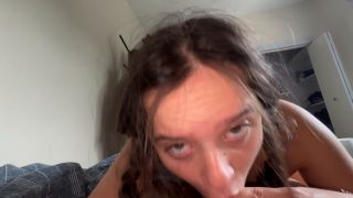 Hot sexy pigtailed girlfriend sucking dick and swallows cums - Blowjobs-0