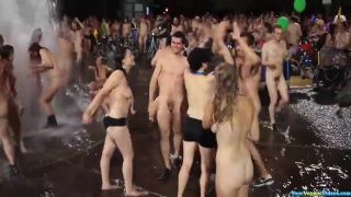 World naked bike ride water fest Public!-5