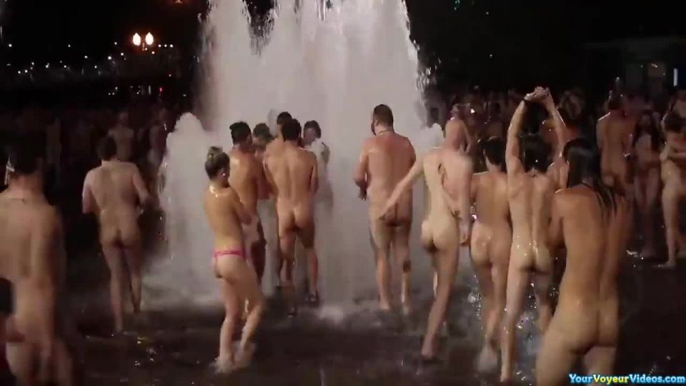 World naked bike ride water fest Public!